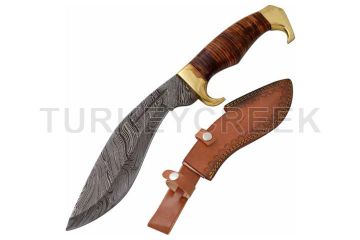 Wild Turkey Handmade Full Tang Fixed Blade Kukri Hunting Knife