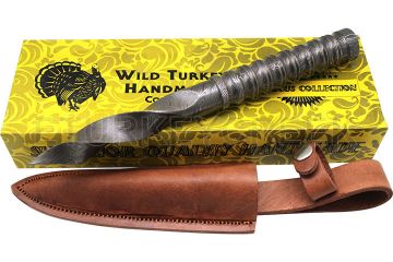Wild Turkey Handmade Spiraling Damascus Dagger