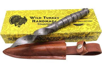 Wild Turkey Handmade Spiraling Damascus Dagger