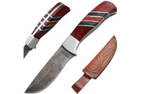 Old Ram Handmade Full Tang Real Damascus Steel Skinner Knife