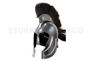 Medieval Warrior Spartan Helmet King Leonidas Helmet Wearable for Adults Black Plume