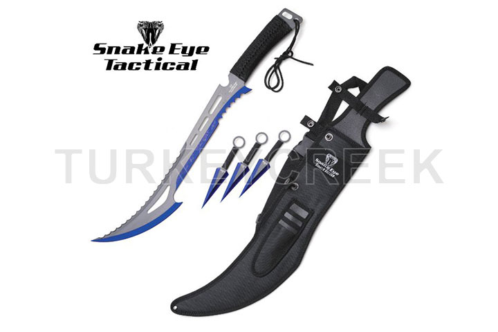 Snake Eye Tactical Ninja Sword With Throwing Knife Set