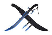 Snake Eye Tactical Ninja Sword With Throwing Knife Set