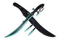 Snake Eye Tactical Ninja Sword With Throwing Knife Set