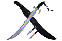Snake Eye Tactical Ninja Sword With Throwing Knife Set