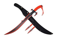 Snake Eye Tactical Ninja Sword With Throwing Knife Set