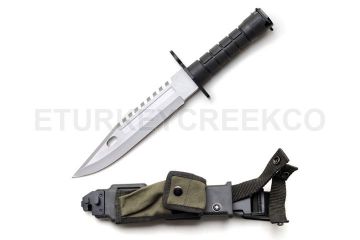 Snake Eye Survival Knife W/ Hard Sheath 12.75" Black