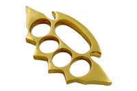 Compact Solid Brass Spiked Knuckles