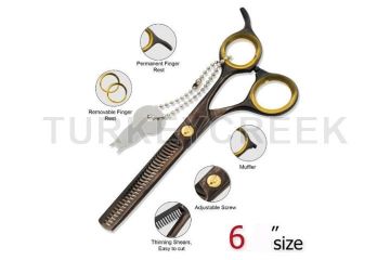 Laila's Shears Professional Barber Thinner Scissor Black Finish