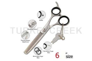 Laila's Shears Professional Barber Thinner Scissor Silver Finish