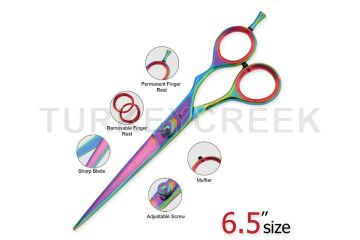 Laila's Professional Barber Scissor Rainbow Finish