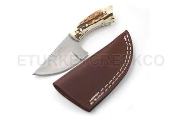 Old Ram Stag Handle Fix Blade Full Tang Stainless Steel Skinner