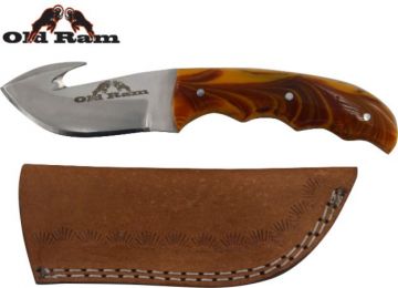 Old Ram Fix Blade Gut Hook Knife 6.5" Overall