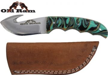 Old Ram Fix Blade Gut Hook Knife 6.5" Overall