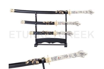 SE-003-4 SAMURAI SWORD SET 42" OVERALL, 3 PIECE SET
