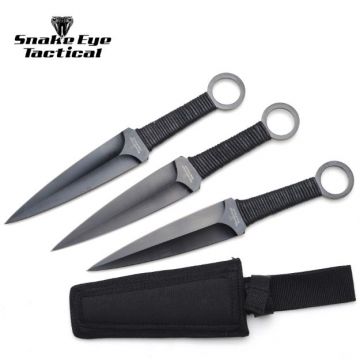 3 Pcs Naruto 12" Overall Kunai Uzumaki Throwing Knives