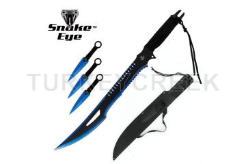 Snake Eye Tactical Ninja Sword With Throwing Knife Set
