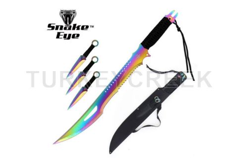 Turkey Creek Trading Company Inc.: Snake Eye Tactical Ninja Sword With  Throwing Knife Set