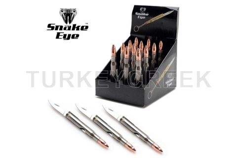 12-PC Bullet Knife 3.25" Closed with Key Chain