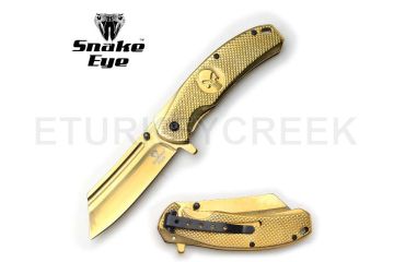 Snake Eye Tactical Ti Coated Spring Assist Knife SE-1104GD