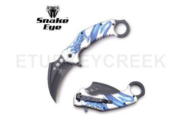 Snake Eye Tactical Karambit Spring Assist Knife 5.25" Closed
