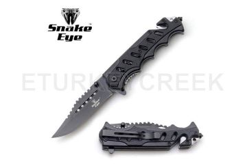 Snake Eye Rescue Style Spring Assist Knife 5" Closed