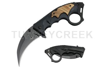 Snake Eye Tactical Karambit Spring Assist Knife 4.5" Closed