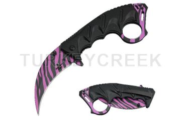 Snake Eye Tactical Karambit Spring Assist Knife 4.5" Closed