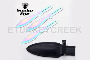 3 Pcs Rainbow Throwing Knives Set - 9 Inch Overall