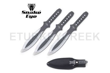 3 Pcs All Black Throwing Knives Set - 9 Inch Overall