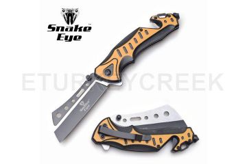 Snake Eye Tactical Spring Assist Knife 4.75" Closed