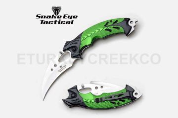 Snake Eye Tactical Spring Assist Knife 5" Closed