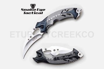Snake Eye Tactical Spring Assist Knife 5" Closed