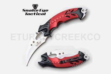 Snake Eye Tactical Spring Assist Knife 5" Closed