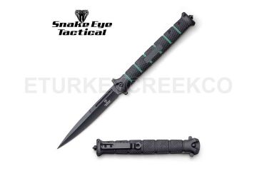 Snake Eye Tactical Stiletto Style Spring Assist Knife
