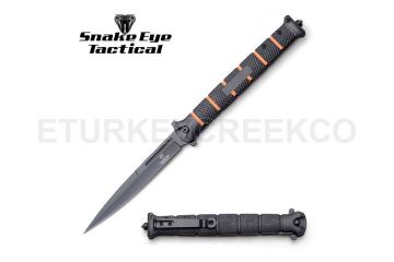 Snake Eye Tactical Stiletto Style Spring Assist Knife