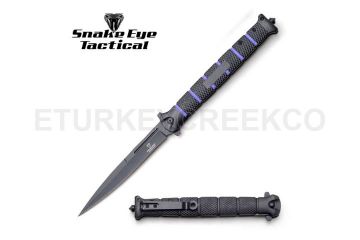 Snake Eye Tactical Stiletto Style Spring Assist Knife