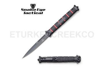 Snake Eye Tactical Stiletto Style Spring Assist Knife