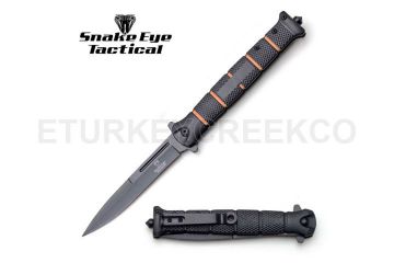 Snake Eye Tactical Stiletto Style Spring Assist Knife