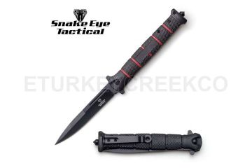 Snake Eye Tactical Stiletto Style Spring Assist Knife