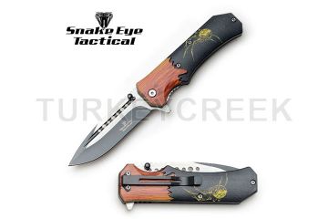 Snake Eye Tactical Spring Assist Knife 4.75" Closed