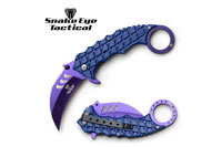 Snake Eye Tactical Karambit Spring Assist Knife 5" Closed