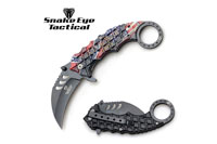 Snake Eye Tactical Karambit Spring Assist Knife 5" Closed