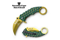 Snake Eye Tactical Karambit Spring Assist Knife 5" Closed
