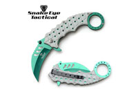 Snake Eye Tactical Karambit Spring Assist Knife 5" Closed