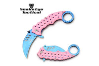 Snake Eye Tactical Karambit Spring Assist Knife 5" Closed