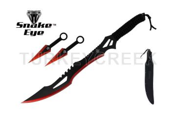 Snake Eye Tactical Ninja Sword and Kunai/Throwing Knife Set