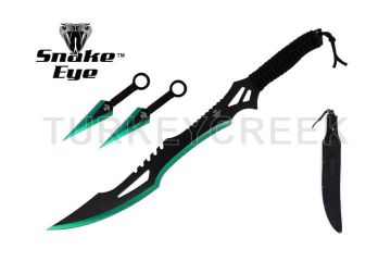 Snake Eye Tactical Ninja Sword and Kunai/Throwing Knife Set