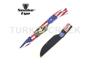 Snake Eye Full Tang Fix Blade Hunting Knife With Sheath