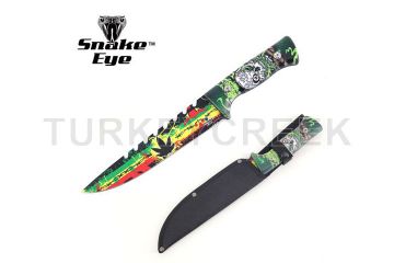 Snake Eye Full Tang Fix Blade Hunting Knife With Sheath